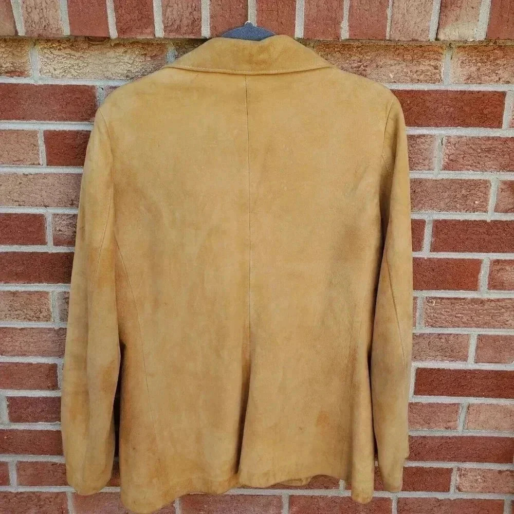 Vintage Golden Bear Suede Leather Jacket Men's Size 16 Made in USA - Picture 3 of 13